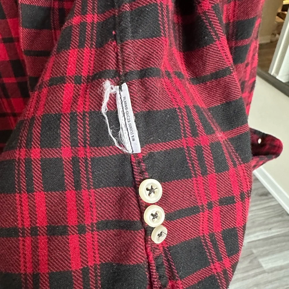 Ralph Lauren POLO Red and Black Plaid Classic Fit Shirt | As Is - Picture 6 of 10